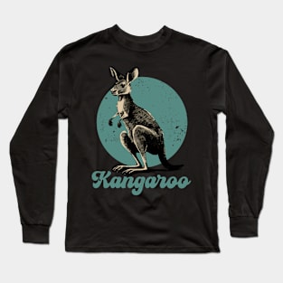 Retro Vintage Australian Kangaroo Long Sleeve T-Shirt